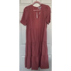 🎁(4) H&M denim| Eco friendly layered midi dress